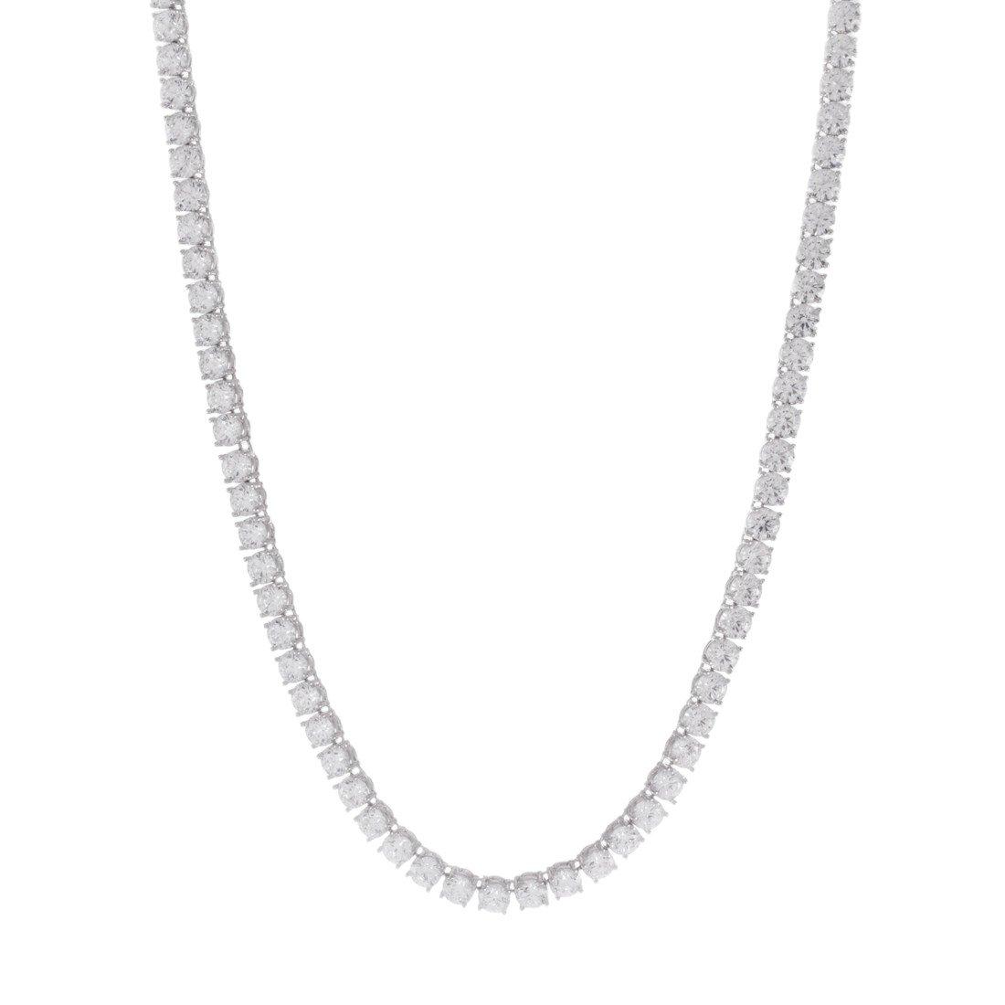 King Ice 5mm Tennis Chain - White Gold - WHITE GOLD